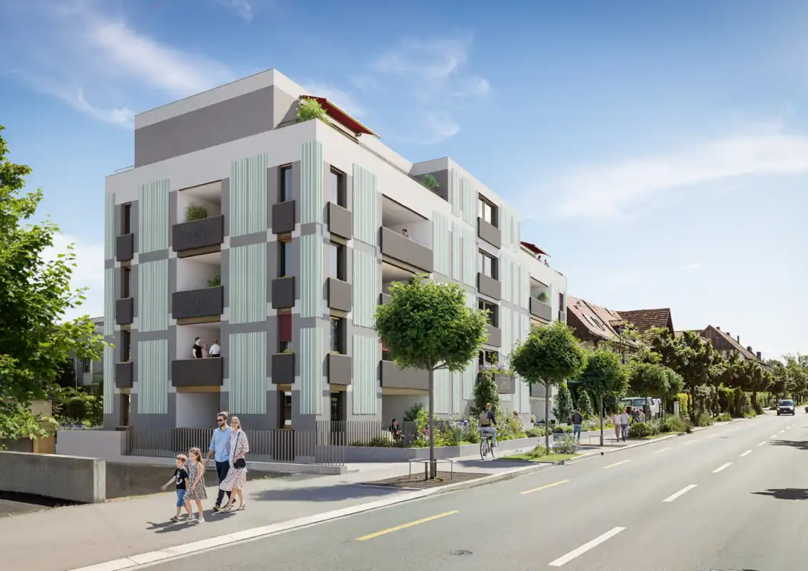 Apartment exterior with balconies